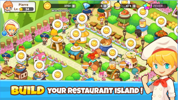 Gameplay screenshot from restaurant paradise sim game for Android