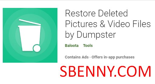 restore deleted pictures and video files by dumpster