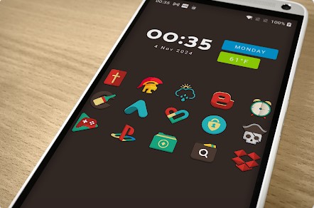 Gameplay screenshot from retricon icon pack for Android