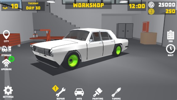 Gameplay screenshot from retro garage car mechanic for Android