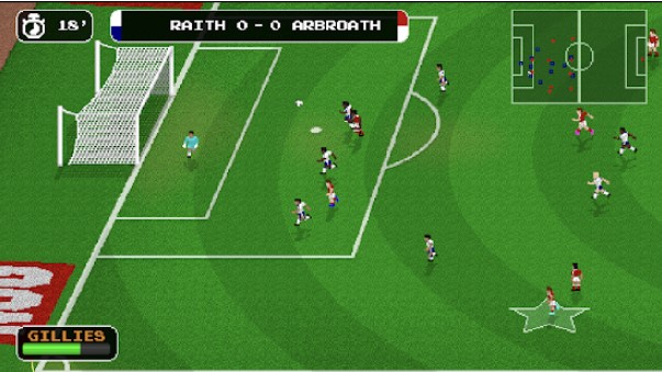 Gameplay screenshot from retro goal for Android