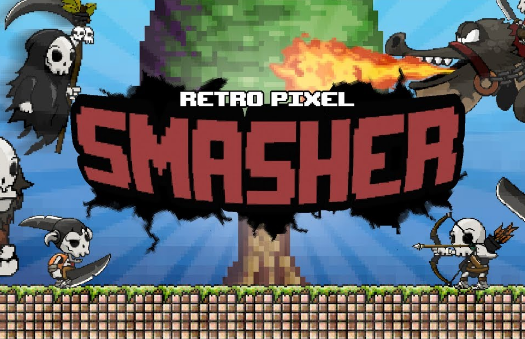Plataforma de arcade retro de pixel smasher