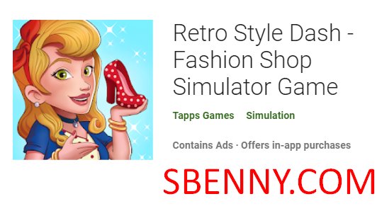 retro style dash fashion shop simulator game
