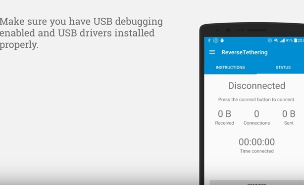 Gameplay screenshot from reverse tethering noroot pro for Android