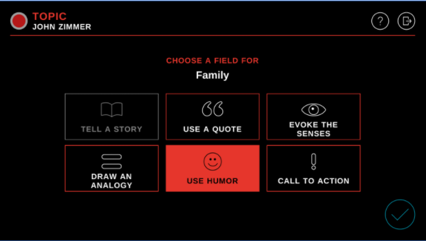 Gameplay screenshot from rhetoric public speaking game for Android