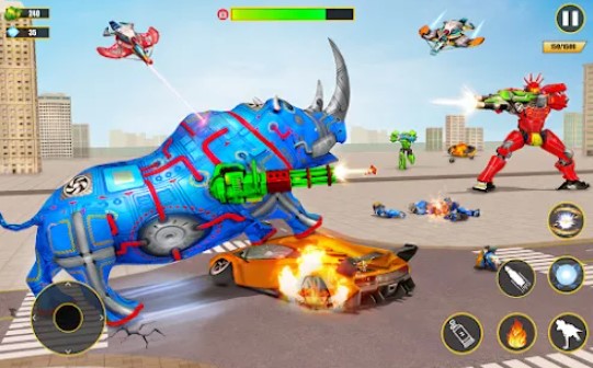 rhino robot transport game 3d MOD APK Android