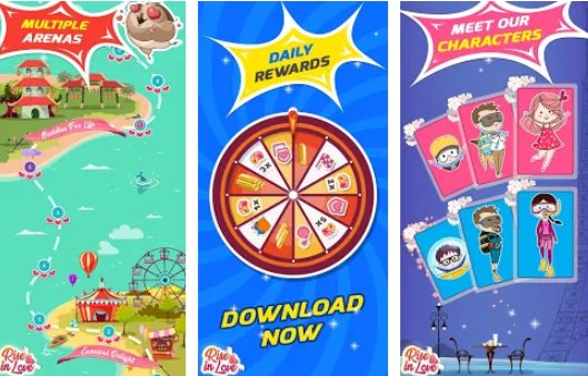Gameplay screenshot from rise in love innovana games for Android