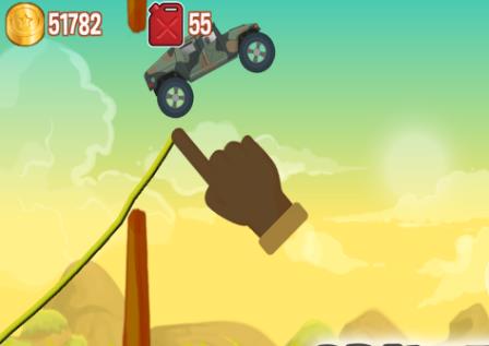Gameplay screenshot from road draw climb your own hills for Android