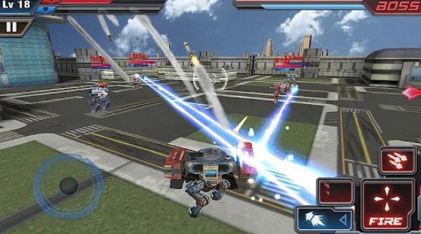 Gameplay screenshot from robot strike 3d for Android