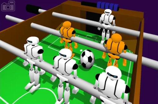 Gameplay screenshot from robot table football pro for Android