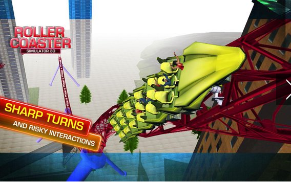 Gameplay screenshot from roller coaster simulator for Android