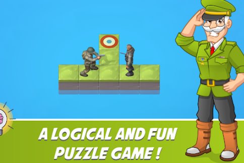 Gameplay screenshot from rollshot world war puzzle for Android