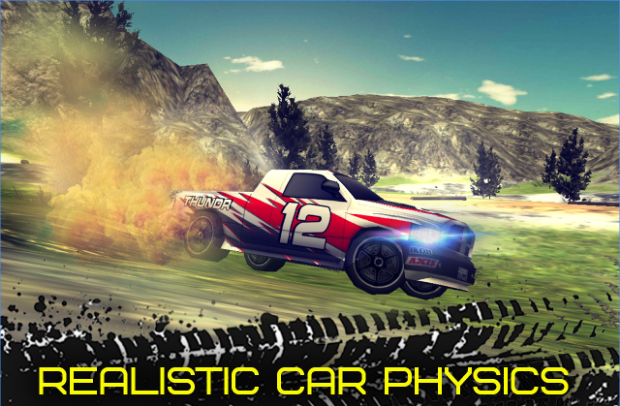 Gameplay screenshot from rough rally offroad truck for Android