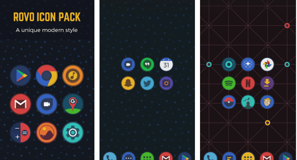 Gameplay screenshot from rovo icon pack for Android