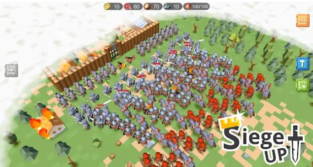 Gameplay screenshot from rts siege up medieval warfare strategy offline for Android