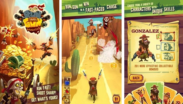 Gameplay screenshot from run and gun banditos for Android