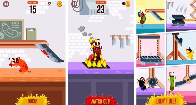 Gameplay screenshot from run sausage run for Android