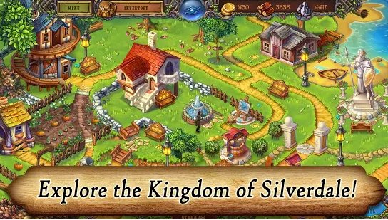Gameplay screenshot from runefall medieval match 3 adventure quest for Android