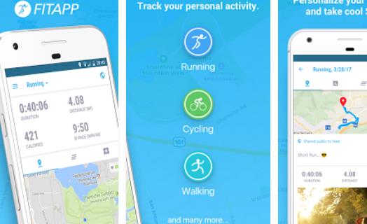 running walking jogging hiking gps tracker fitapp MOD APK Android