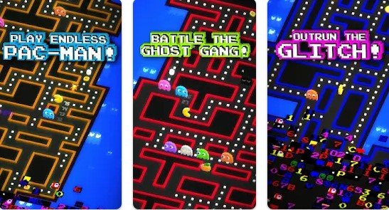 Gameplay screenshot from pac man 256 endless maze for Android