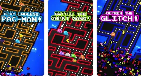 Gameplay screenshot from pac man 256 endless maze for Android