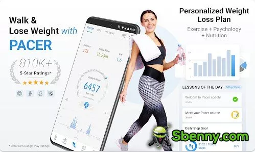 pacer pedometer and step tracker