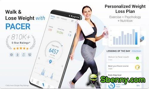 pacer pedometer and step tracker