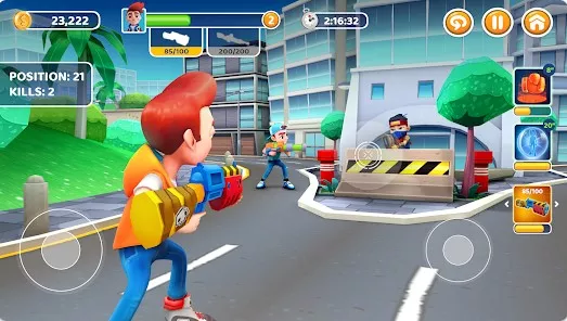 Gameplay screenshot from paintball rush for Android