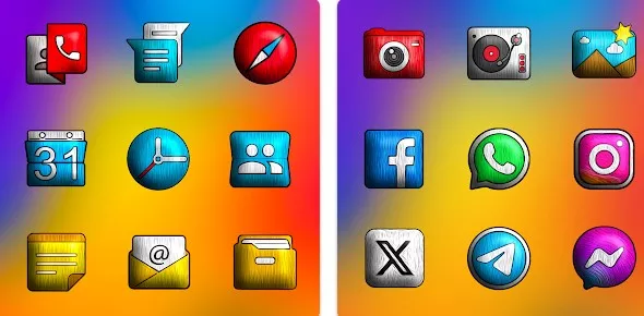 Gameplay screenshot from painting 3d icon pack for Android