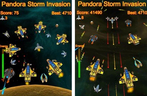 Gameplay screenshot from pandora storm invasion pro for Android