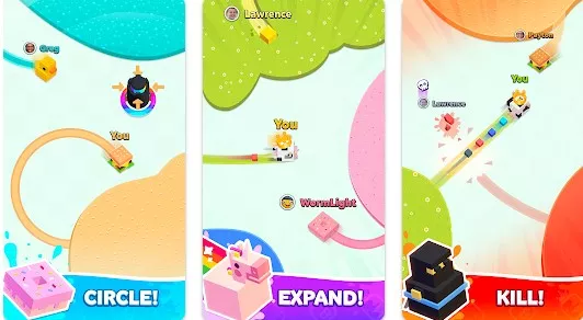 Gameplay screenshot from paper io 2 for Android