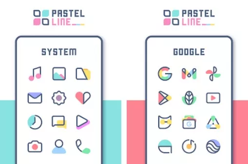 Gameplay screenshot from pastelline iconpack for Android