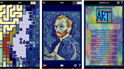 Gameplay screenshot from pathpix art for Android