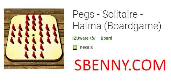  Pegs - Solitaire - Halma (Boardgame)