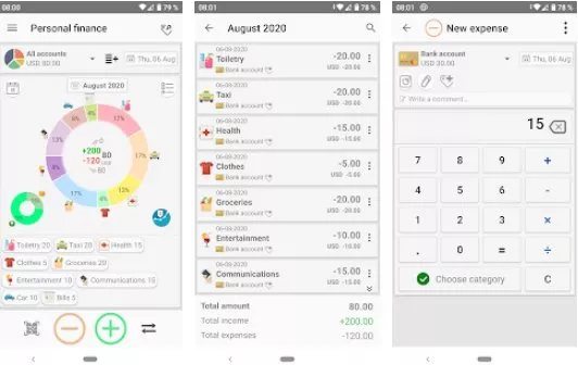 Gameplay screenshot from personal finance money manager expense tracker for Android