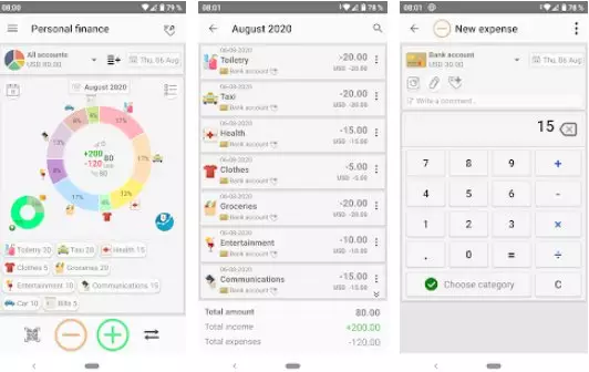 Gameplay screenshot from personal finance money manager expense tracker for Android