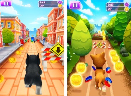 Gameplay screenshot from pet run puppy dog game for Android