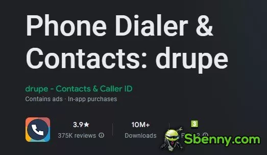 phone dialer and contacts drupe