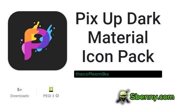  Pix Up Dark Material Icon Pack