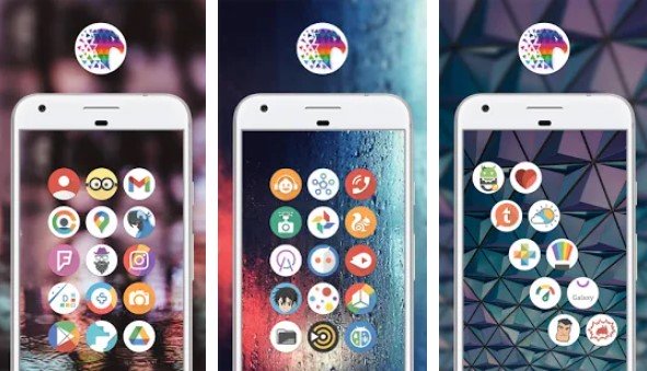 Gameplay screenshot from pix up round icon pack for Android