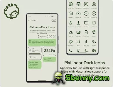 pixlinear dark icon pack