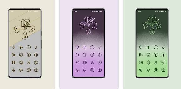 Gameplay screenshot from pixlinear dark icon pack for Android