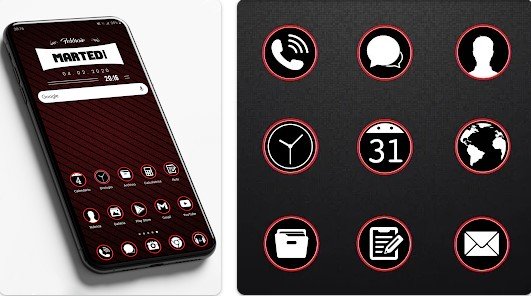 Gameplay screenshot from pixly professional dark icon for Android