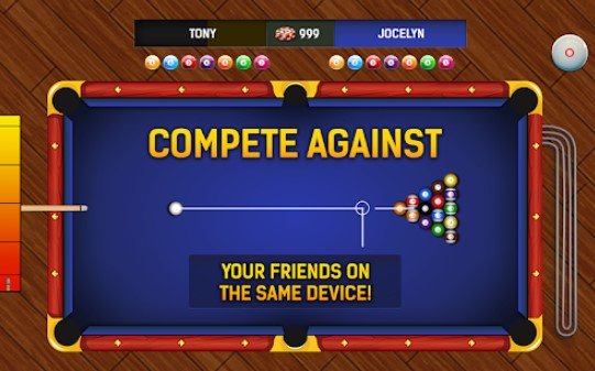 Gameplay screenshot from pool clash 8 ball billiards and top sports games for Android