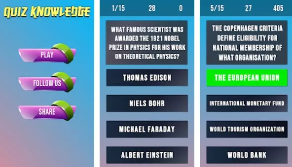  Quiz Knowledge 2019 - English APK