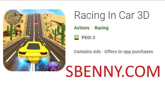 racing in car 3d