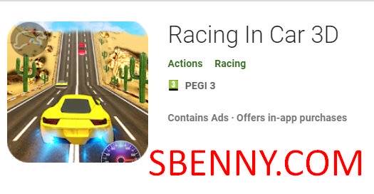 racing in car 3d