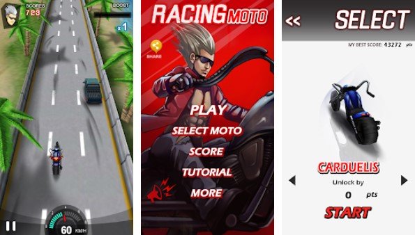 Gameplay screenshot from racing moto for Android