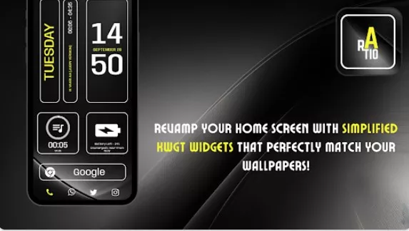 Gameplay screenshot from ratio kwgt for Android