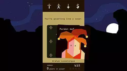 Gameplay screenshot from reigns for Android